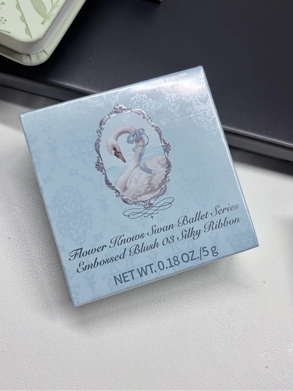 Flower Knows Swan Blush 03- Silky Ribbon